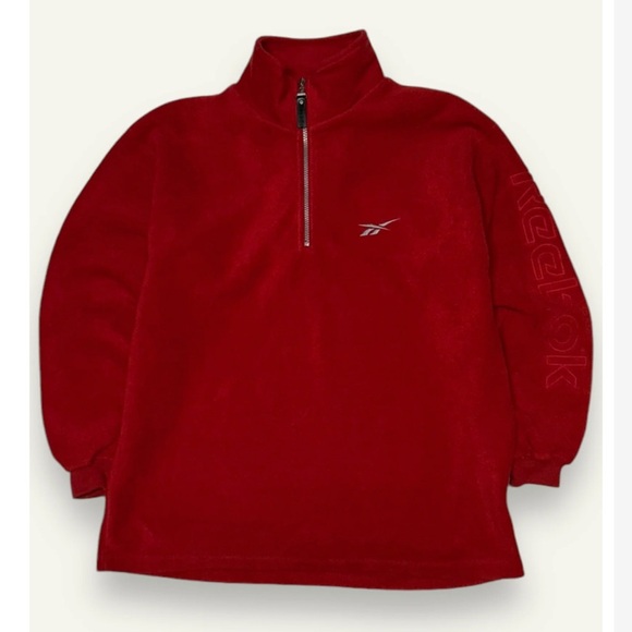 Vintage Men’s Reebok Scarlet Quarter Zip Pullover - Picture 1 of 4